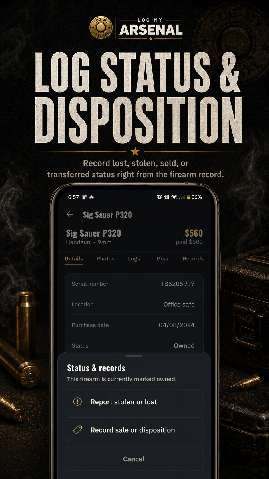 Log Status and Disposition marketing screenshot